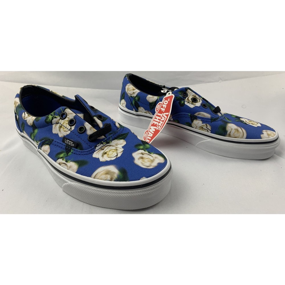 Vans Women's Era Romantic Floral Blue Multicolor Skate Shoes Size 7.5 Men Size 6 - Picture 1 of 7